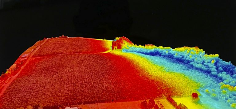 digital terrain model of commercial orchard for use in crop management