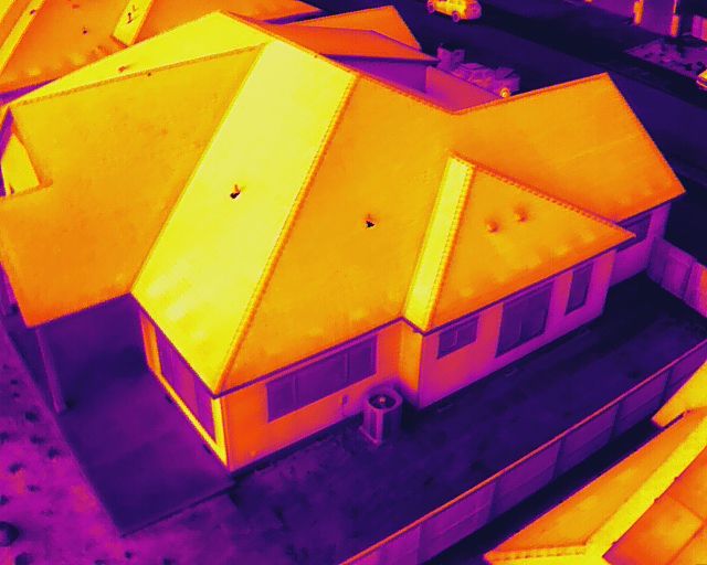 aerial thermal aerial image for residential energy audit