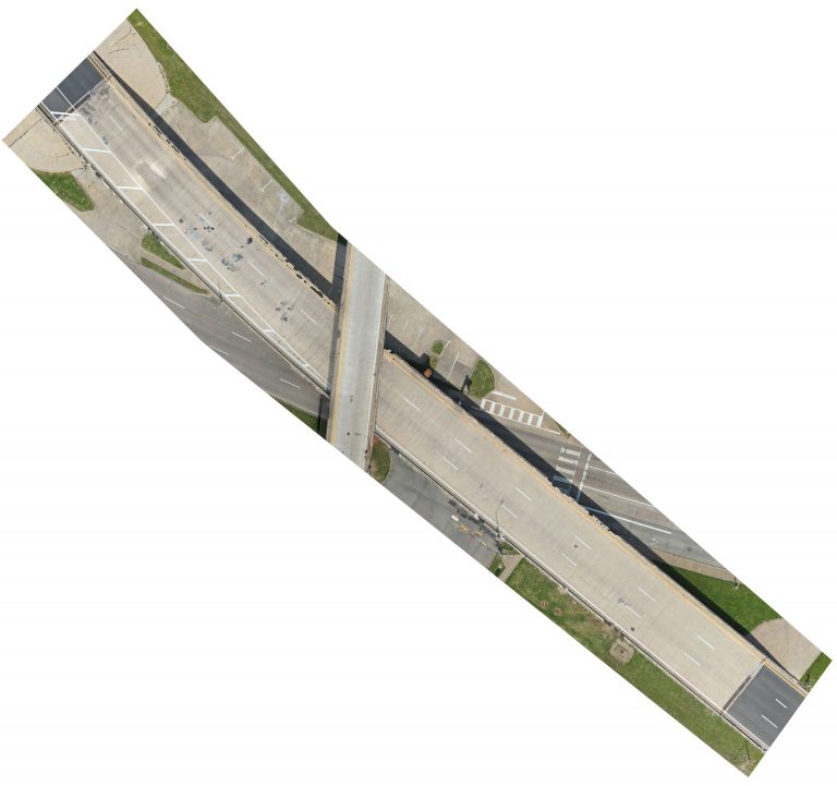 orthomosaic image of roadway for surveying