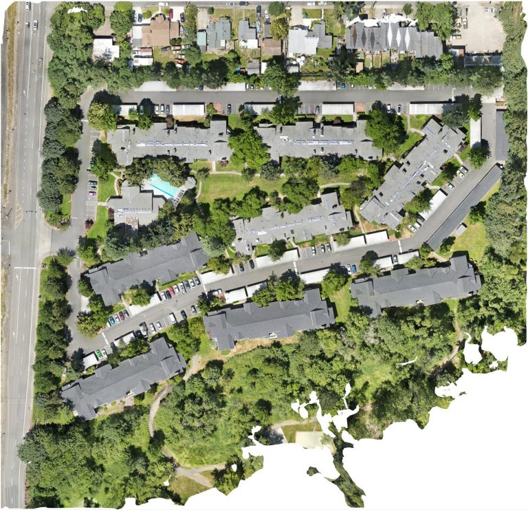 orthomosaic map of residential development