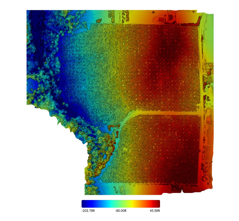 thermal imaging map for land survey