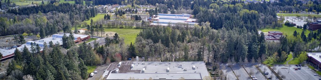 aerial of buildings